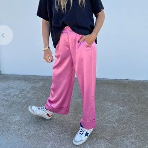Pink Satin Pants- Barbicore